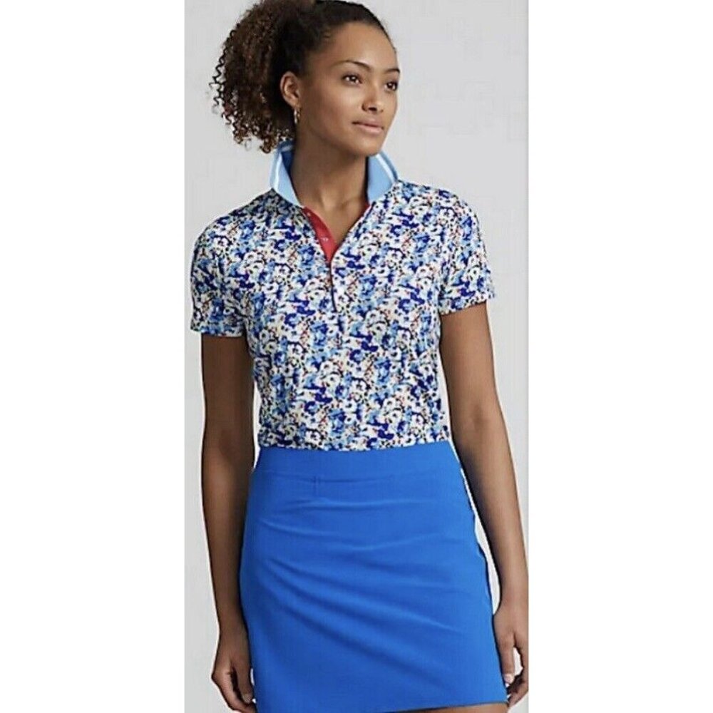 RLX Ralph Lauren Polo Shirt Size XS Women’s Floral Tailored Fit Golf New